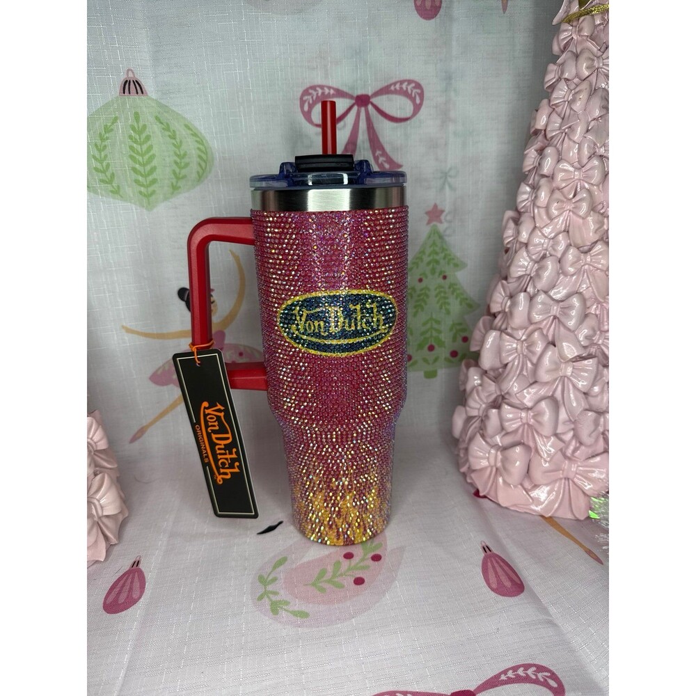 Von Dutch Flame Rhinestone Tumbler
